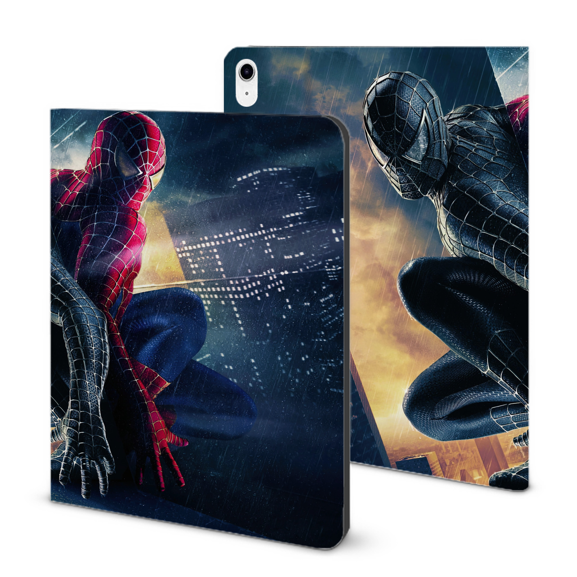（画像用） Spider Man スパイダーマン IPad ケース ブック型 PUレザー TPU 耐衝撃 軽量 薄型 ペン収納なし 全面保護 IPad 各モデル対応